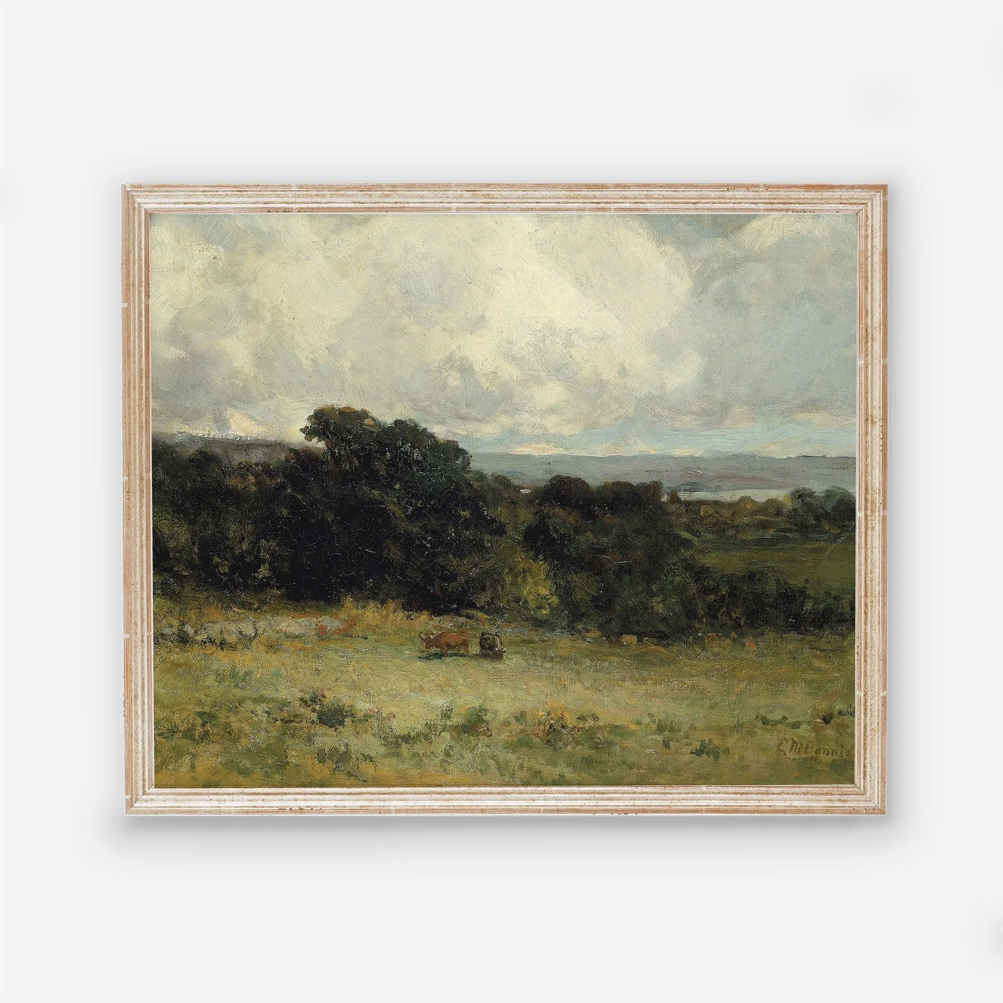 Printed Vintage Landscape Wall Art Print