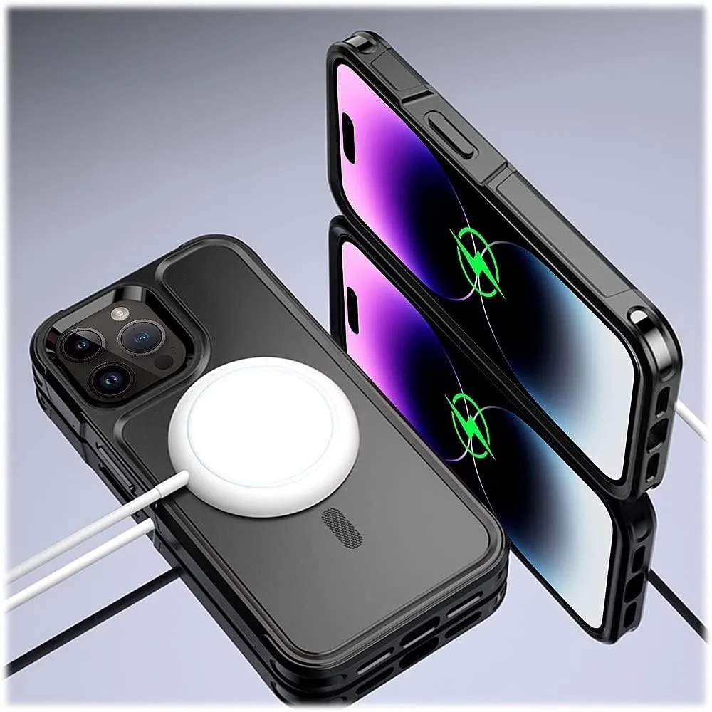 Protection Kit Bundle: Armor Series Hard Shell Case with Tempered Glass Screen and Camera Protector - iPhone 14 Pro Max