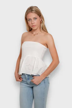 "Liv" top white