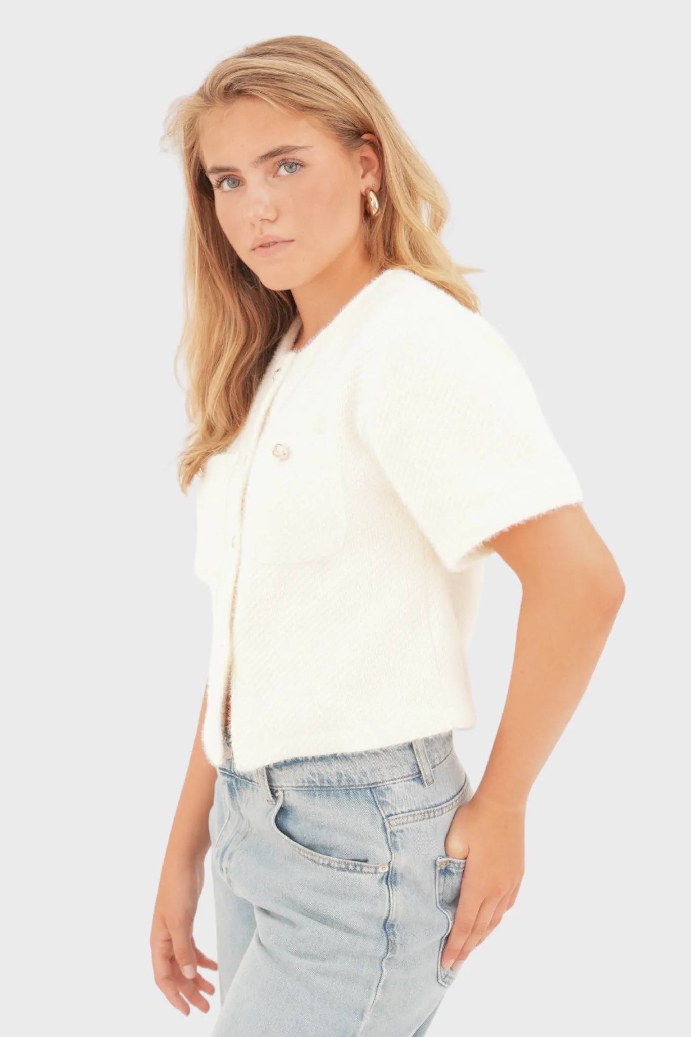 "Penelope" top white