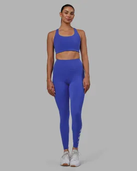 Rep Full Length Leggings - Power Cobalt-White