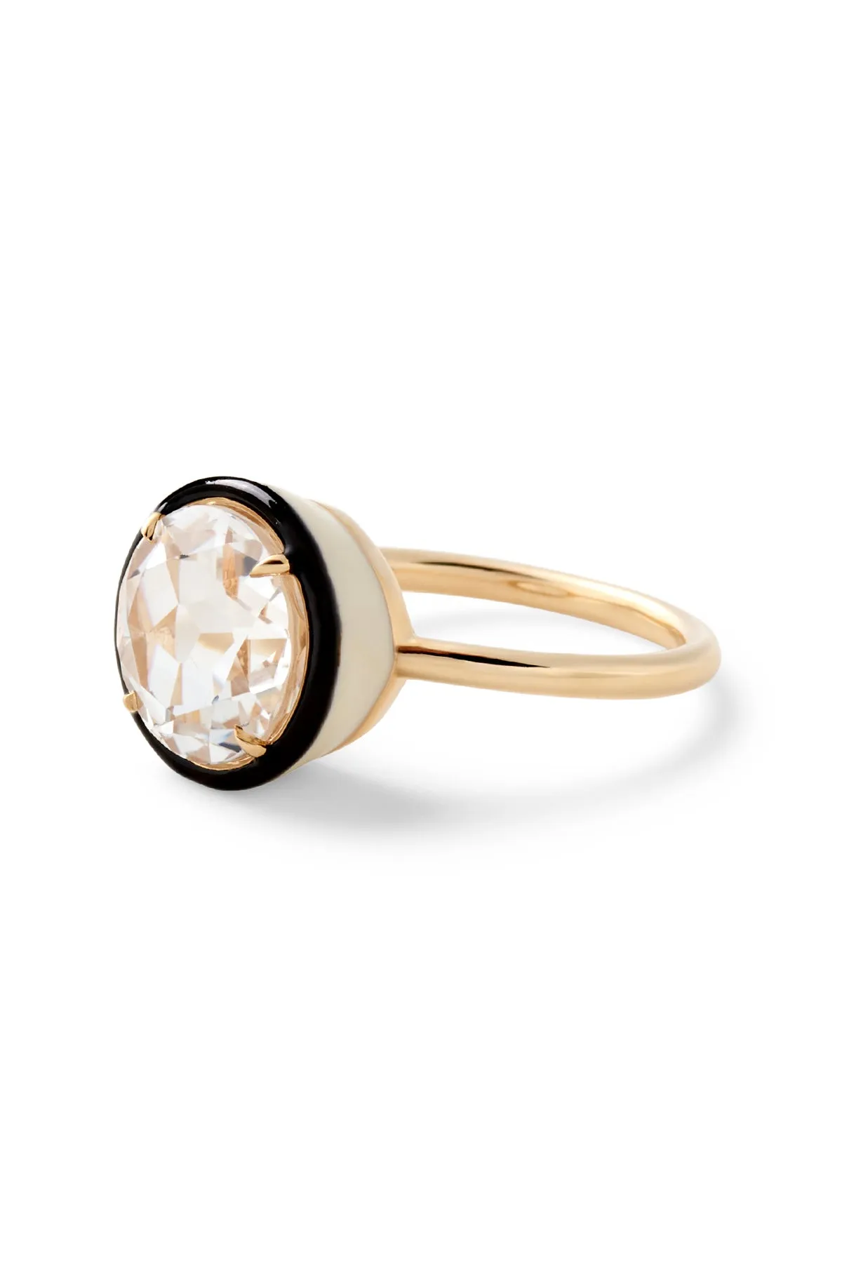 Round Cocktail Ring - White Topaz