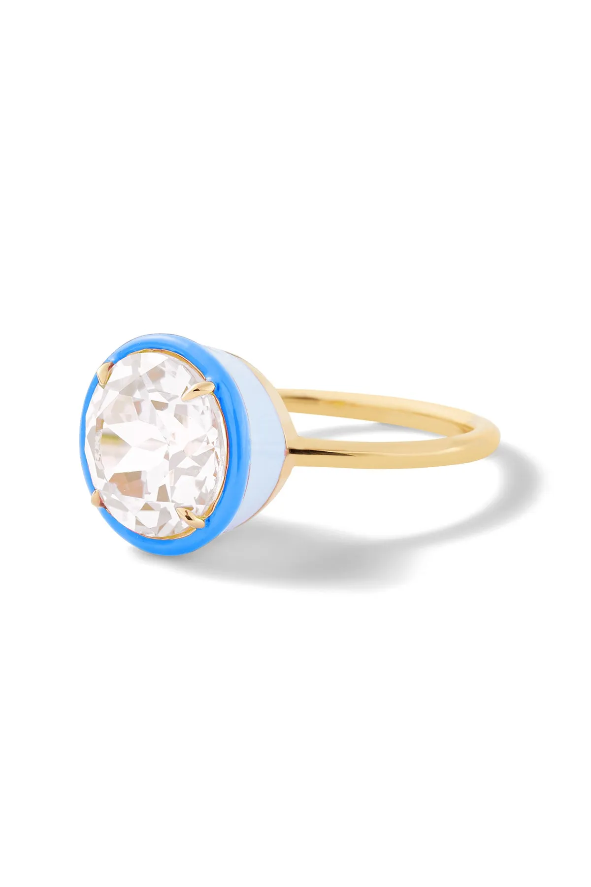 Round Cocktail Ring - White Topaz