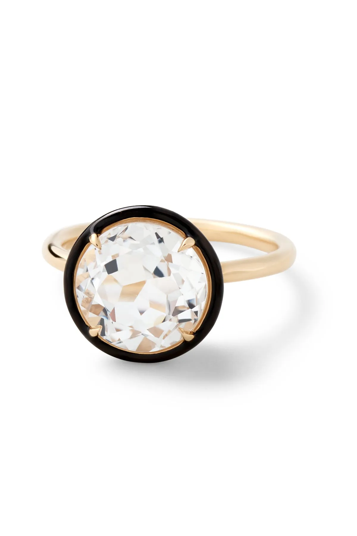 Round Cocktail Ring - White Topaz