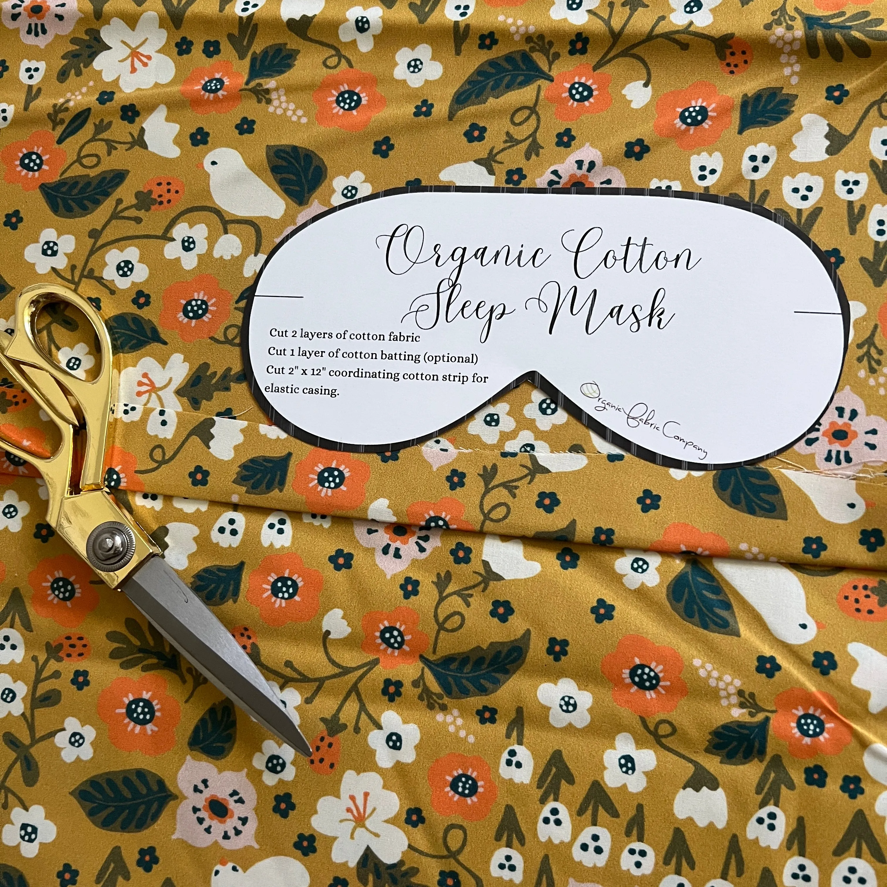 Secret Garden Gold Organic Poplin