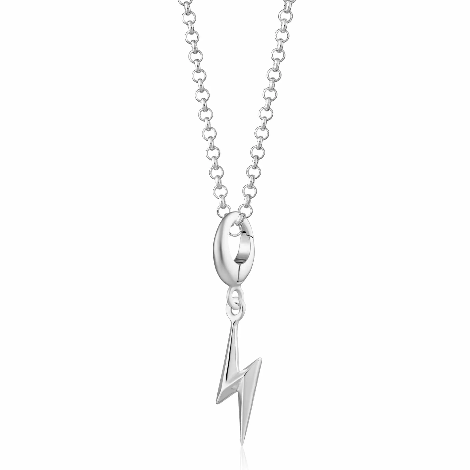 Silver Lightning Bolt Necklace