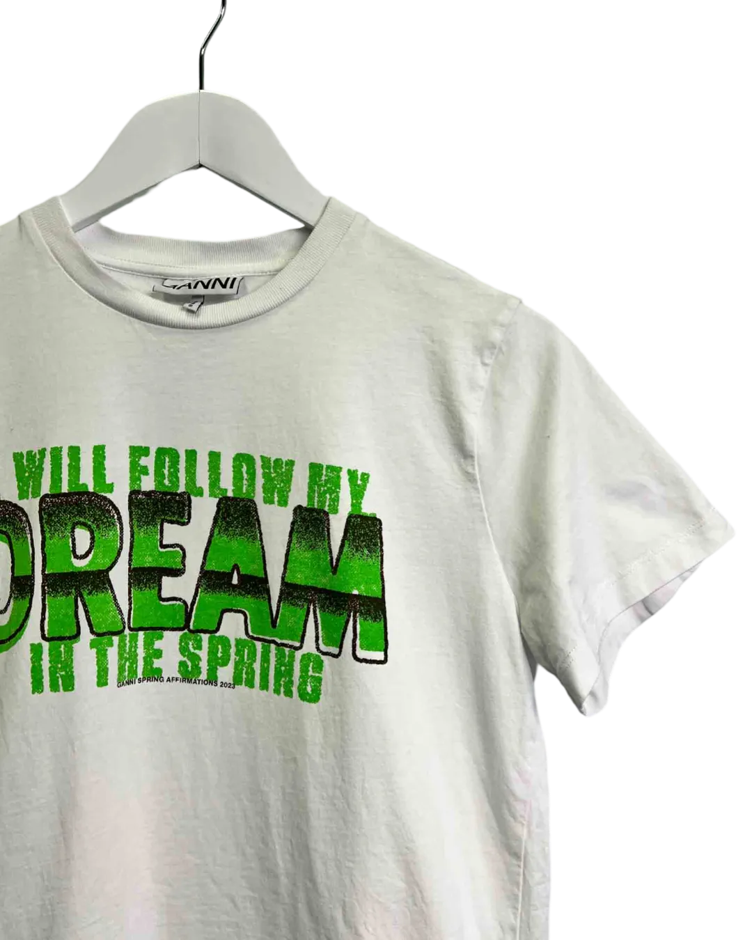 Size XS - Ganni White Dream Graphic Relaxed Fit T-shirt