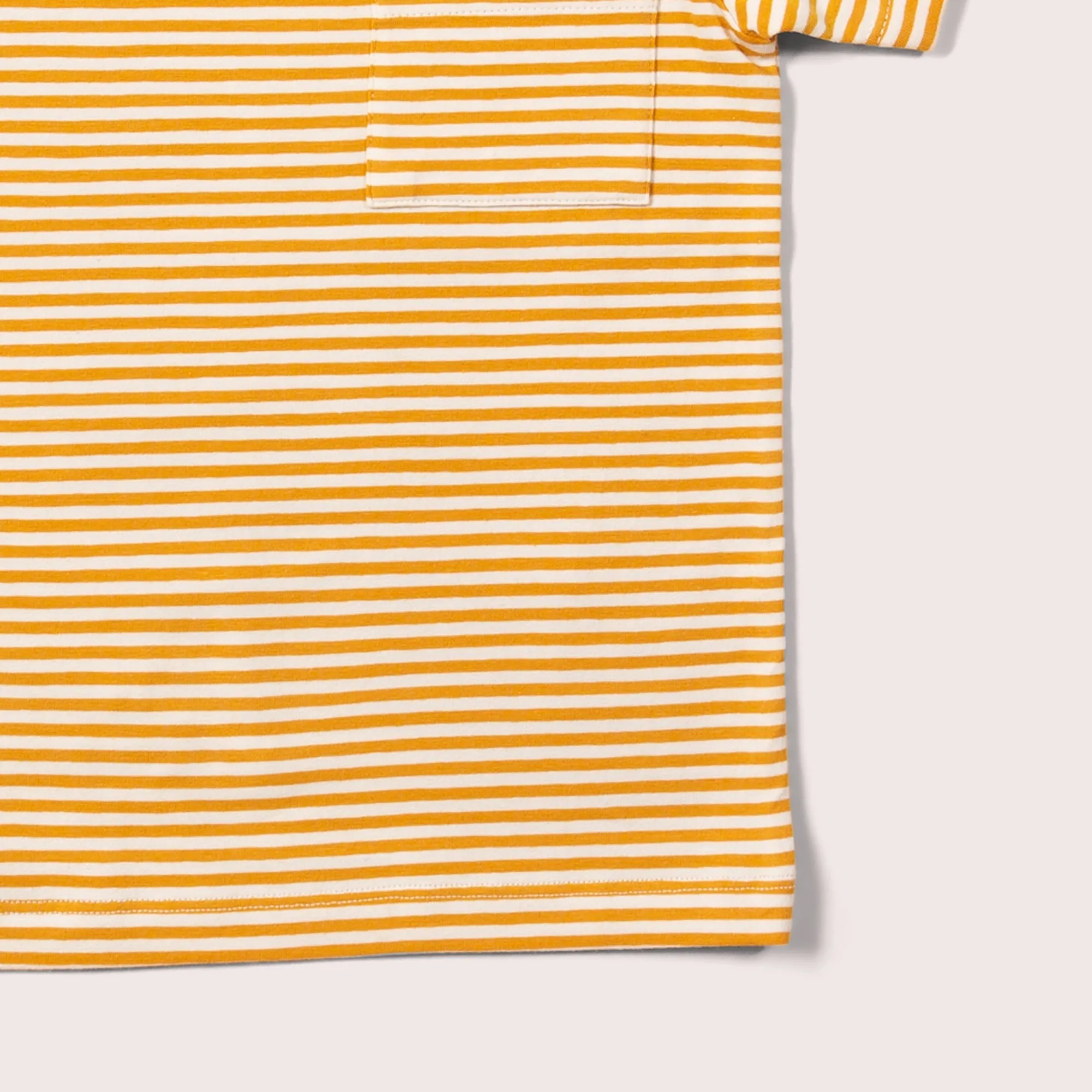 Soft Gold Striped Organic Short Sleeve T-Shirt