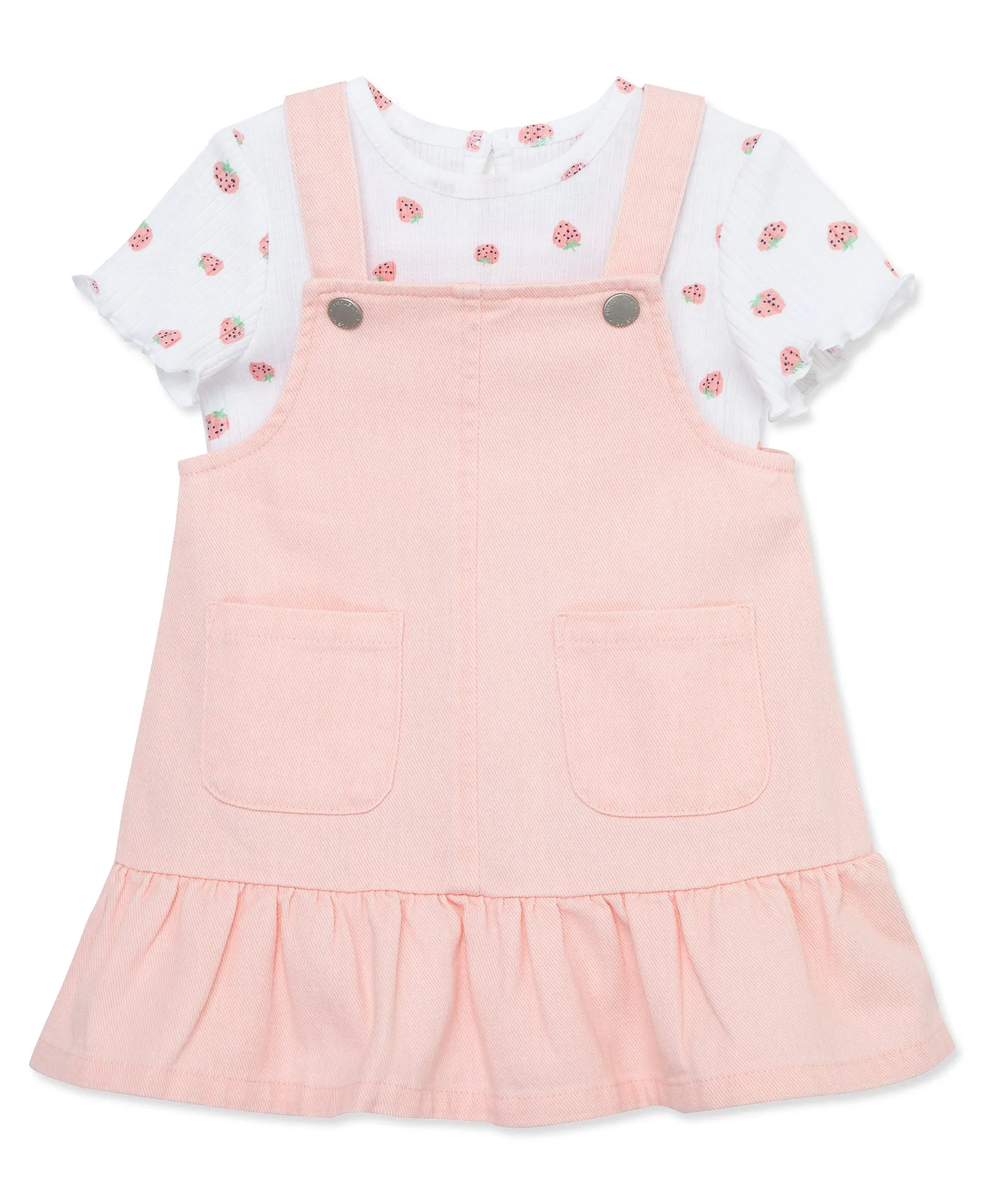 Strawberry Woven Jumper Dress Set -Toddler (2T-4T)