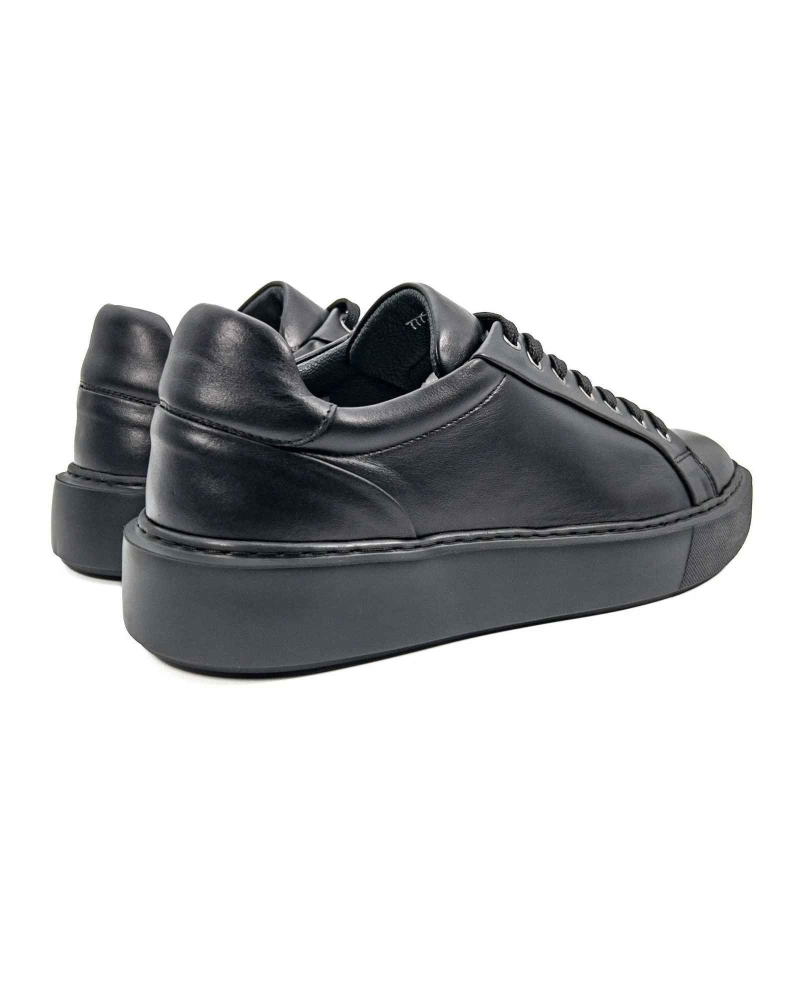 T-Breva Black Genuine Leather Men's Sports (Sneaker) Shoes