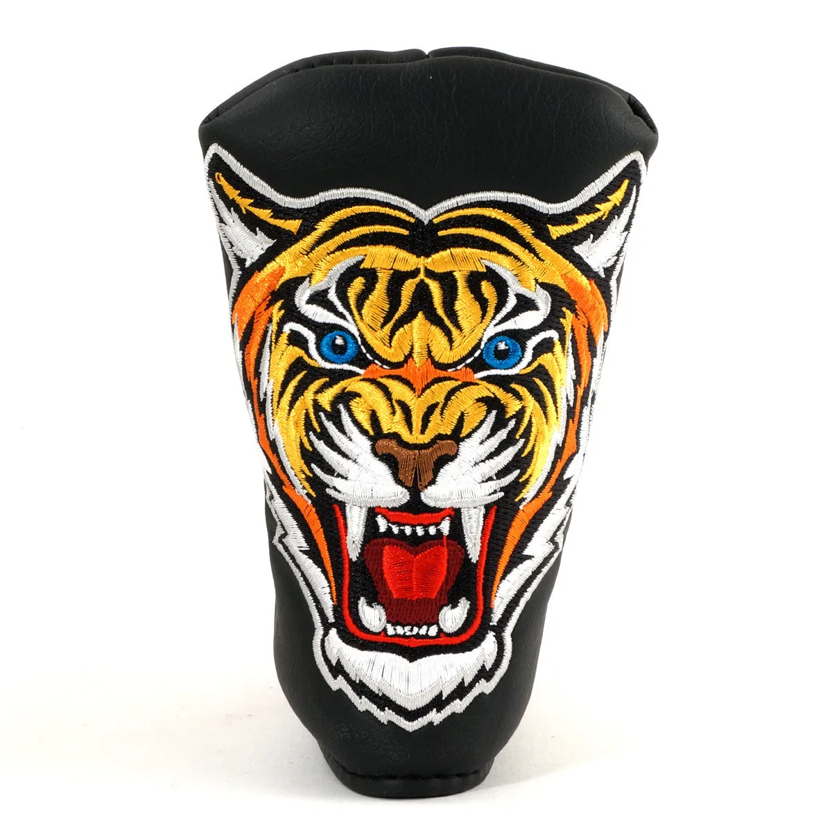 Tiger Head Cover for Blade and Midsize Mallet Putter, Black