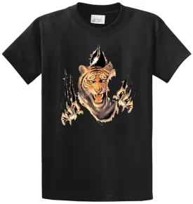 Tiger - Rip Out Printed Tee Shirt