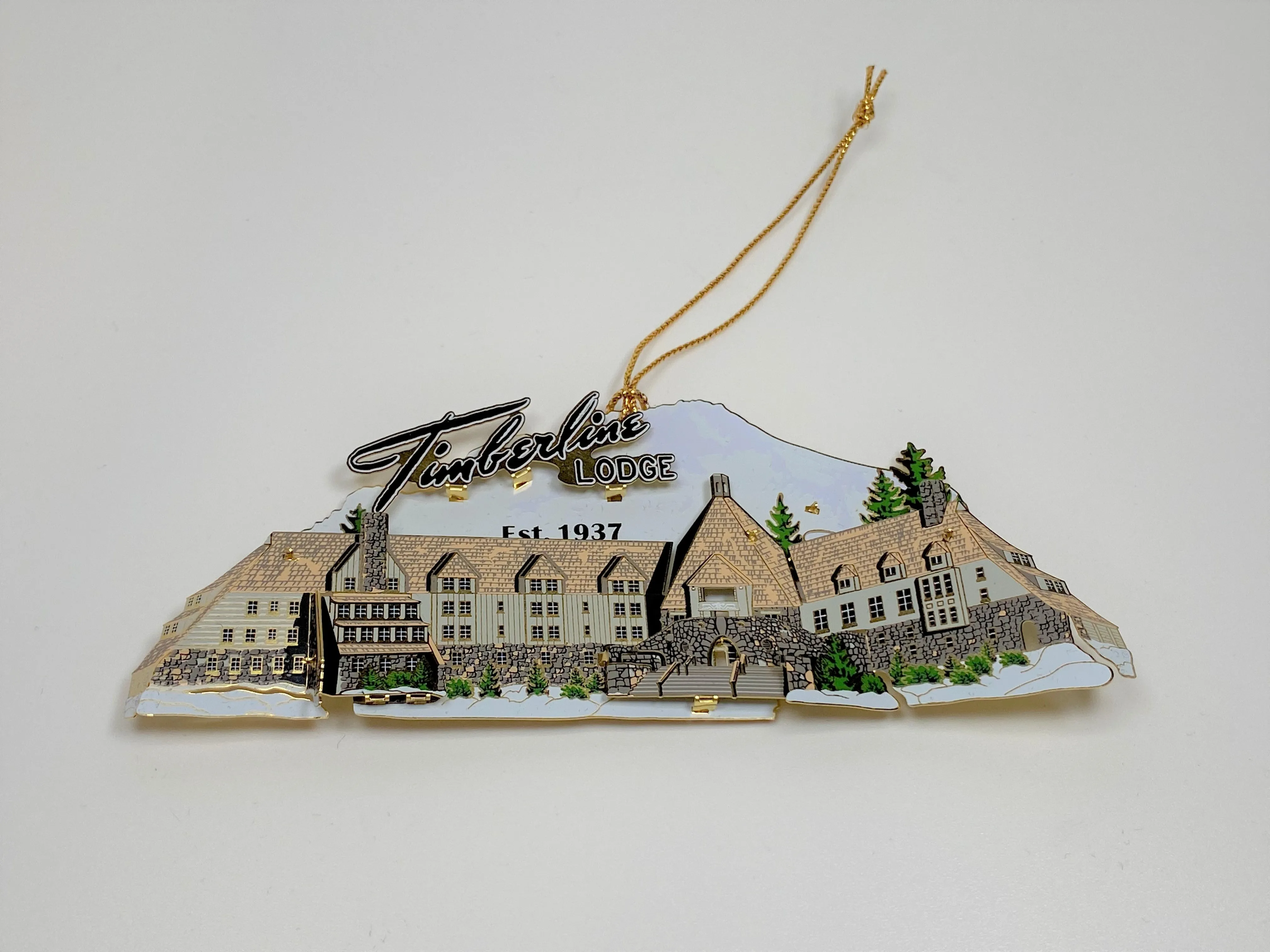 Timberline Lodge Brass Ornament