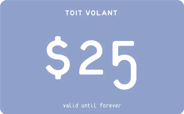 Toit Volant Gift Card