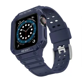 Tough On Apple Watch Band with Case Series 4 / 5 / 6 / SE 40mm Rugged Protection Navy/Navy