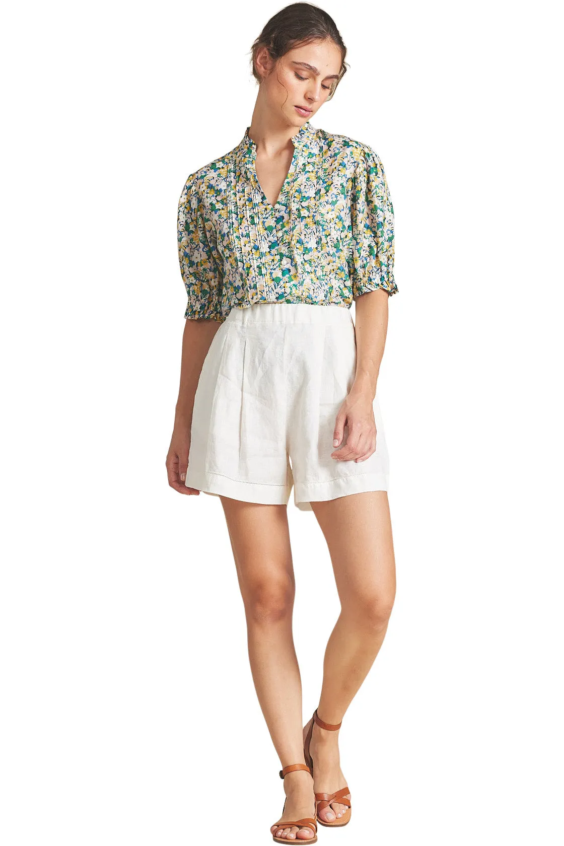 Trovata Birds of Paradis Eliza Blouse in Calma Bloom