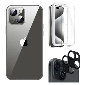 Venture Series Clear Slim Case with Screen and Camera Protector - iPhone 15