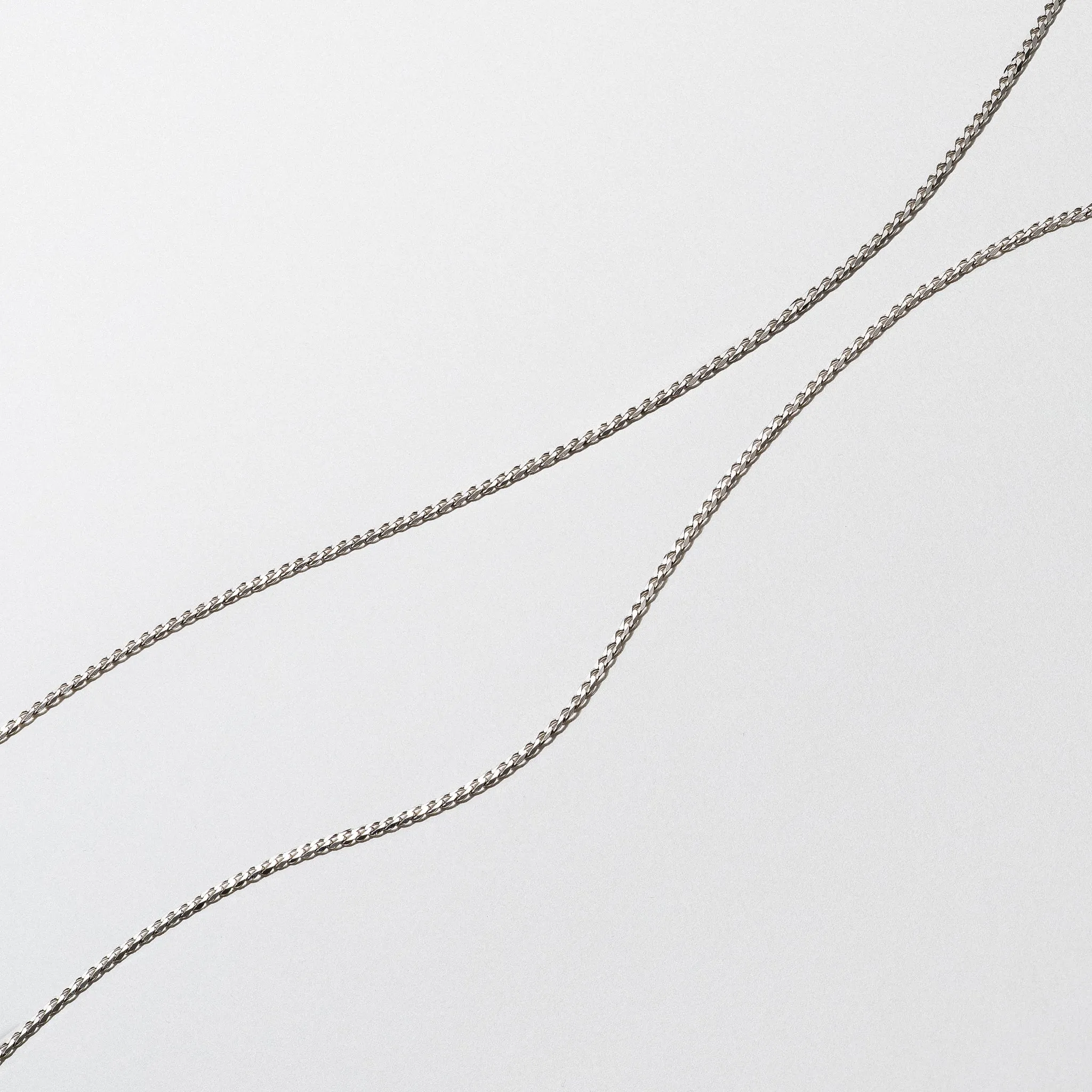 White Gold Curb Chain - Polished 1.95mm