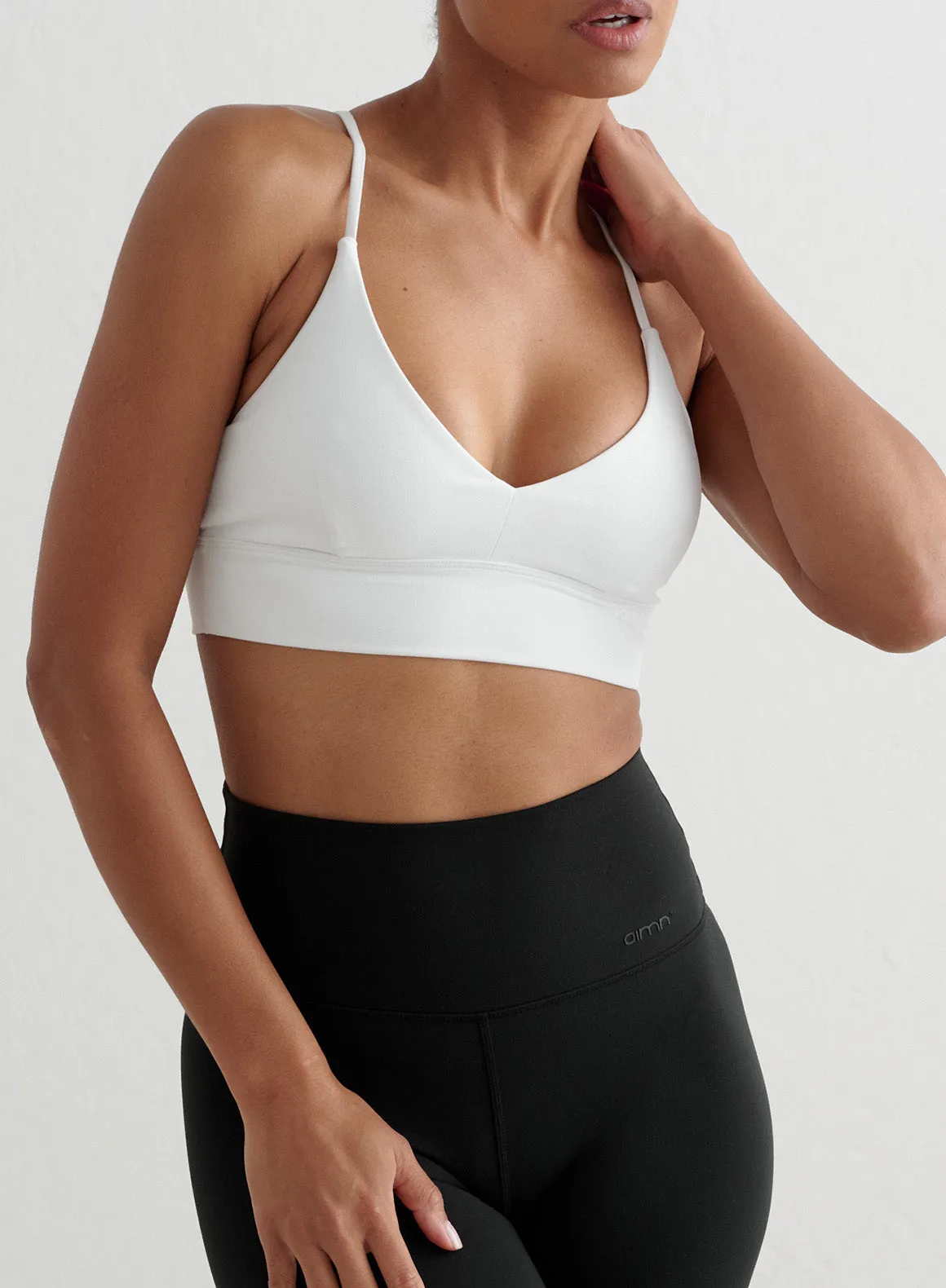 White Sense Strap Bra