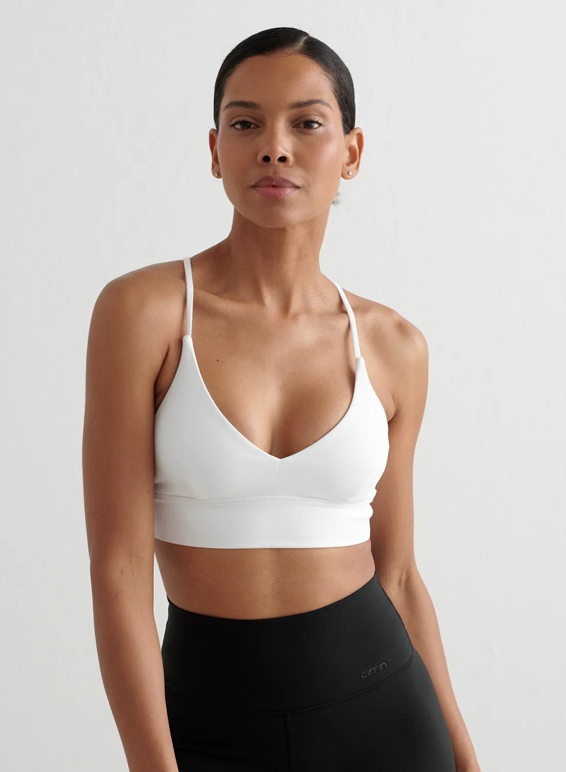 White Sense Strap Bra