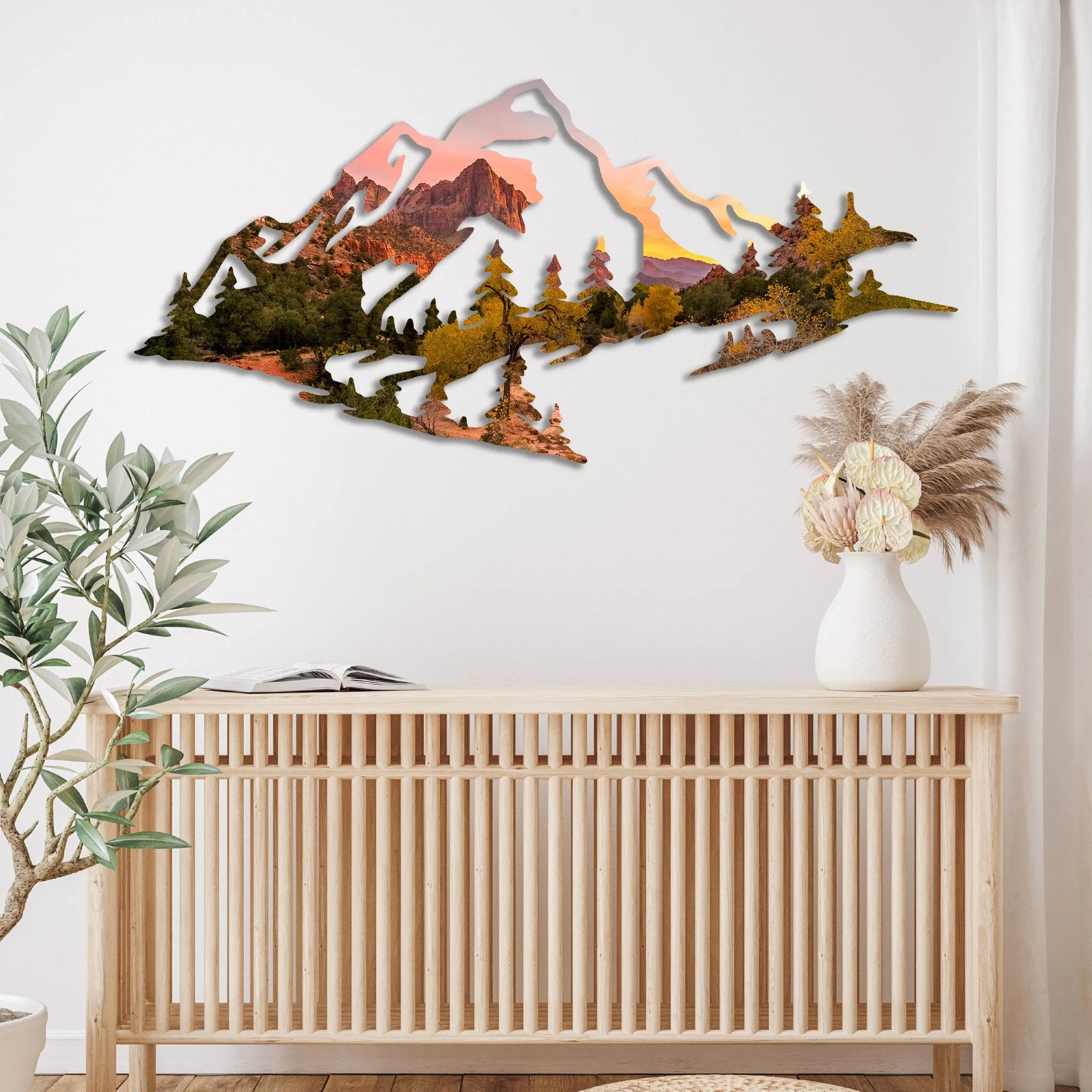 Zion Mountain Range View - Metal Wall Art