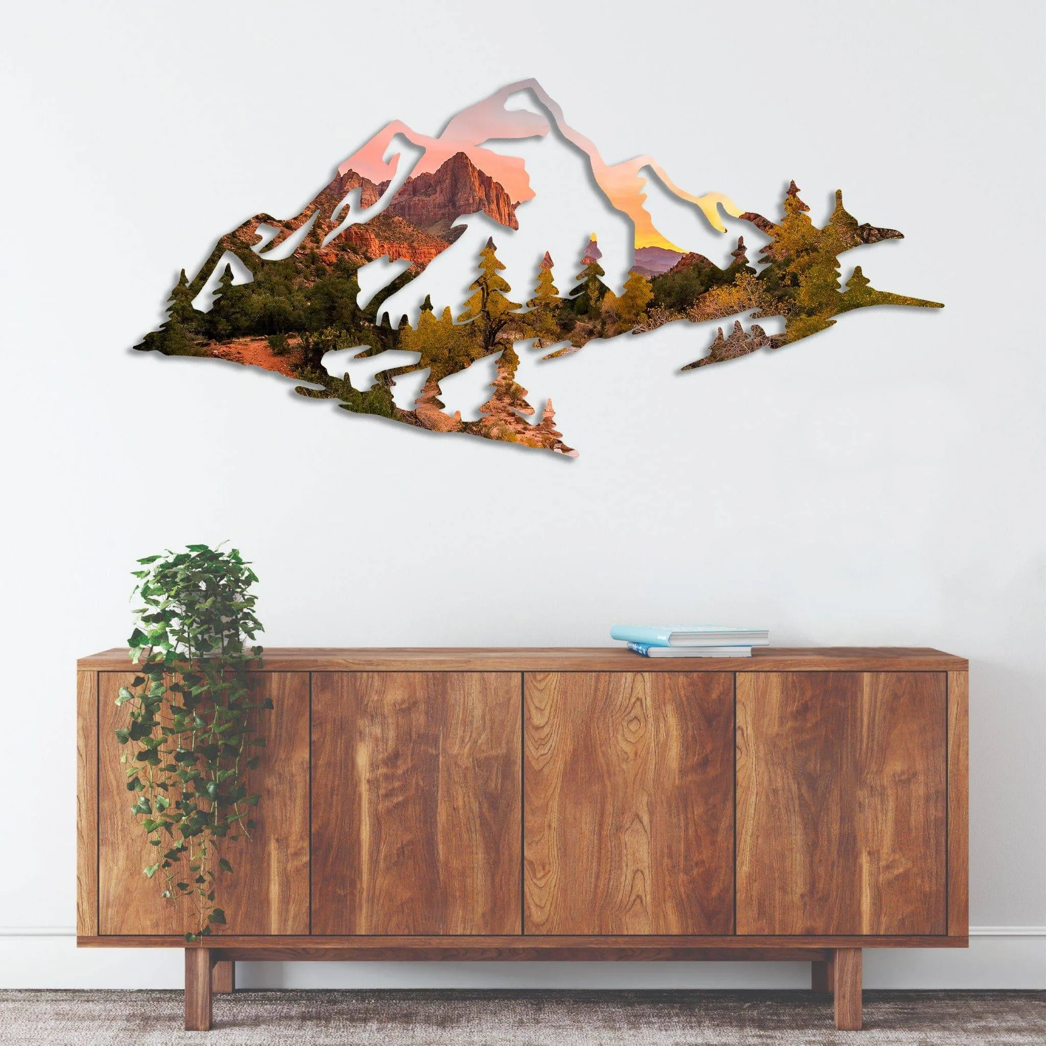 Zion Mountain Range View - Metal Wall Art